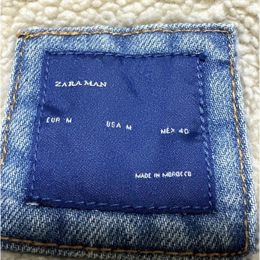 ZARA(ザラ)のZARA ザラ ボアデニムジャケット メンズのジャケット/アウター(Gジャン/デニムジャケット)の商品写真