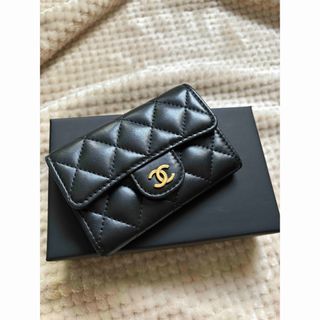 シャネル(CHANEL)のCHANELシャネル マトラッセ クラシック ラムスキン コインケース ブラック(コインケース)