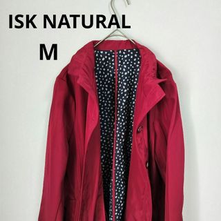 【ISK NATURAL】インナチュラ(M) トレンチコート【美品】レッド(トレンチコート)