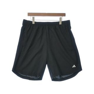 アディダス(adidas)のadidas アディダス ショートパンツ 2XL(XXL位) 黒 【古着】【中古】(ショートパンツ)