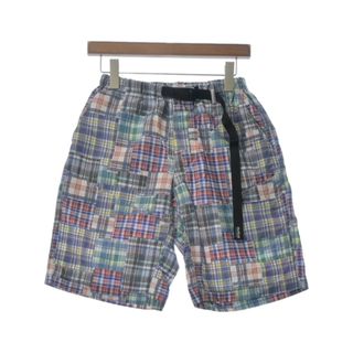 ワイルドシングス(WILDTHINGS)のWILD THINGS ショートパンツ S 青系xグレーxオレンジ等(総柄) 【古着】【中古】(ショートパンツ)