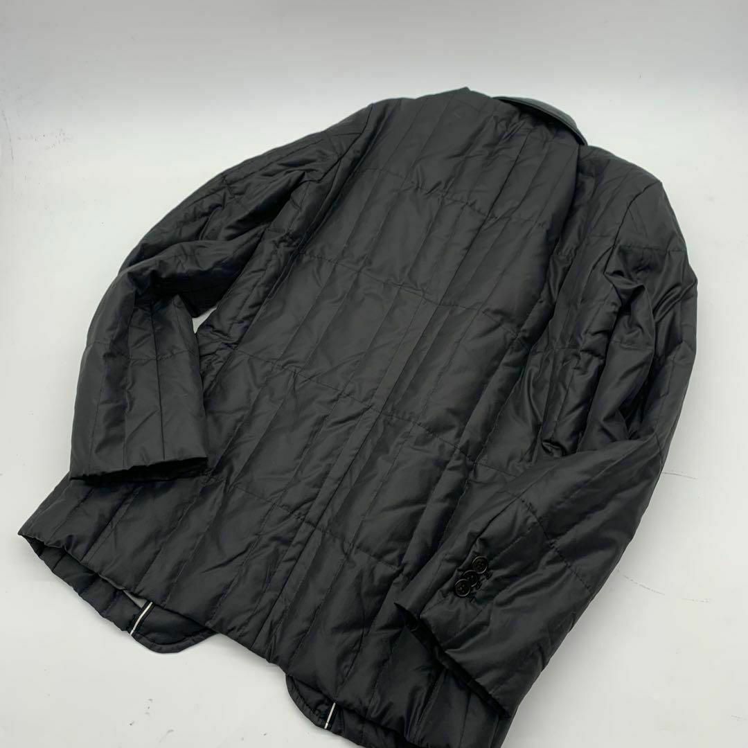 theory(セオリー)のセオリー　ナイロン ジャケット 黒 ブラック 牛革 レディースのジャケット/アウター(テーラードジャケット)の商品写真