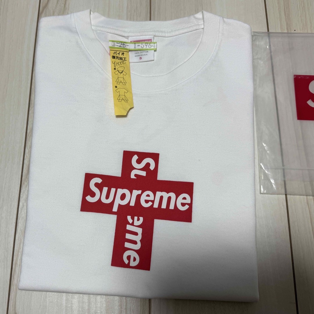 トップスsupreme シュプリーム クロスボックス ロゴ Tシャツ ホワイト サイズS