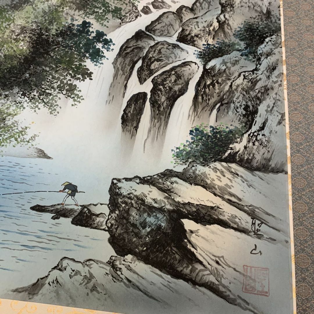 掛軸3本セット 葛谷聖山『新四季賞翫』日本画 山水 風景画 絹本 掛軸3本セット 葛谷聖山『新四季賞翫』日本画 山水 風景画 絹本