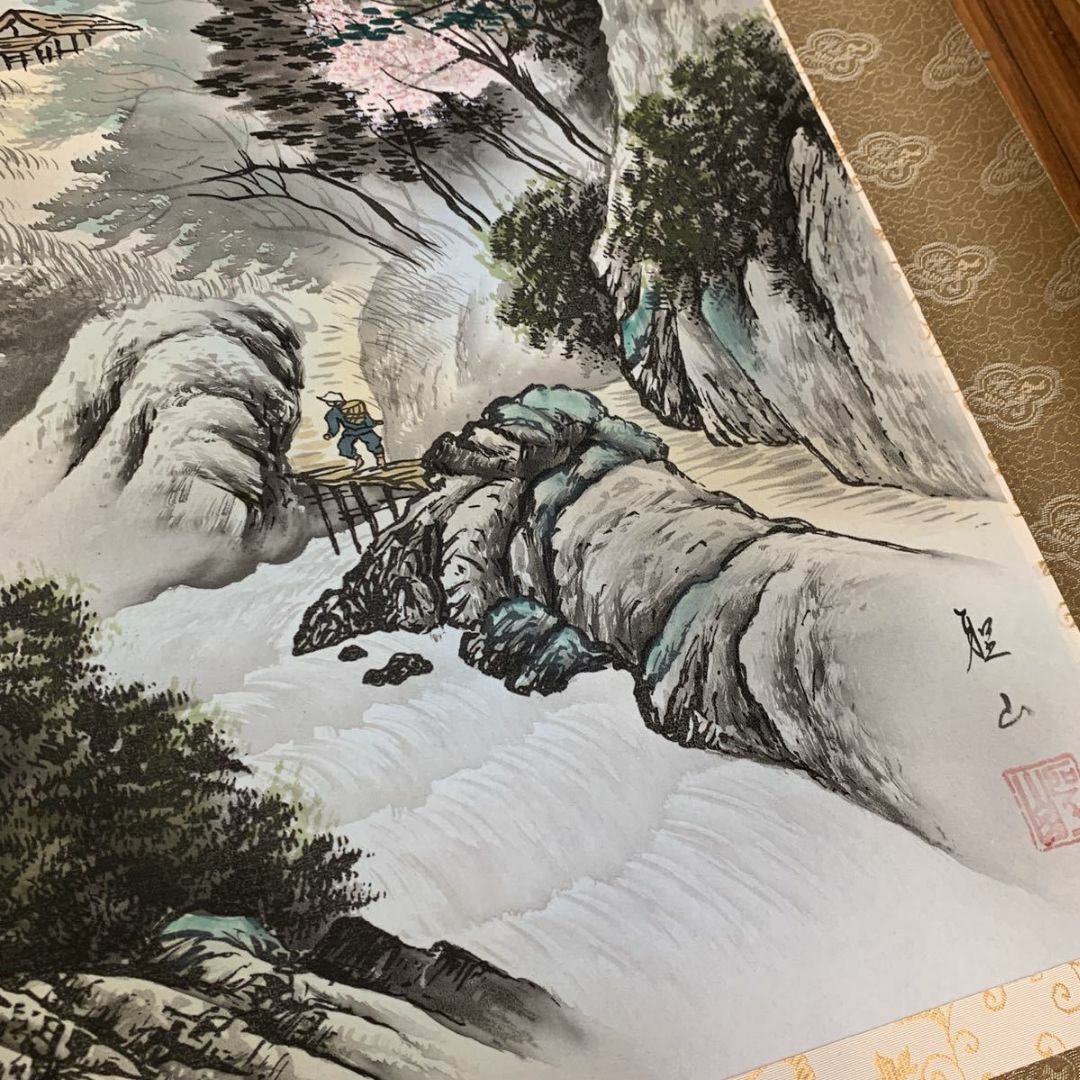掛軸3本セット 葛谷聖山『新四季賞翫』日本画 山水 風景画 絹本 掛軸3本セット 葛谷聖山『新四季賞翫』日本画 山水 風景画 絹本