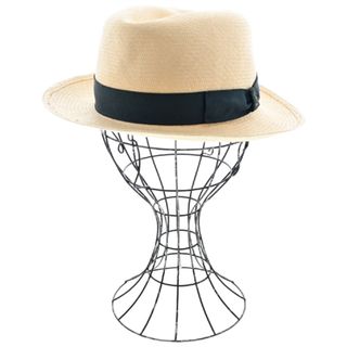 ボルサリーノ(Borsalino)のBorsalino ボルサリーノ ストローハット 56 ベージュ 【古着】【中古】(麦わら帽子/ストローハット)