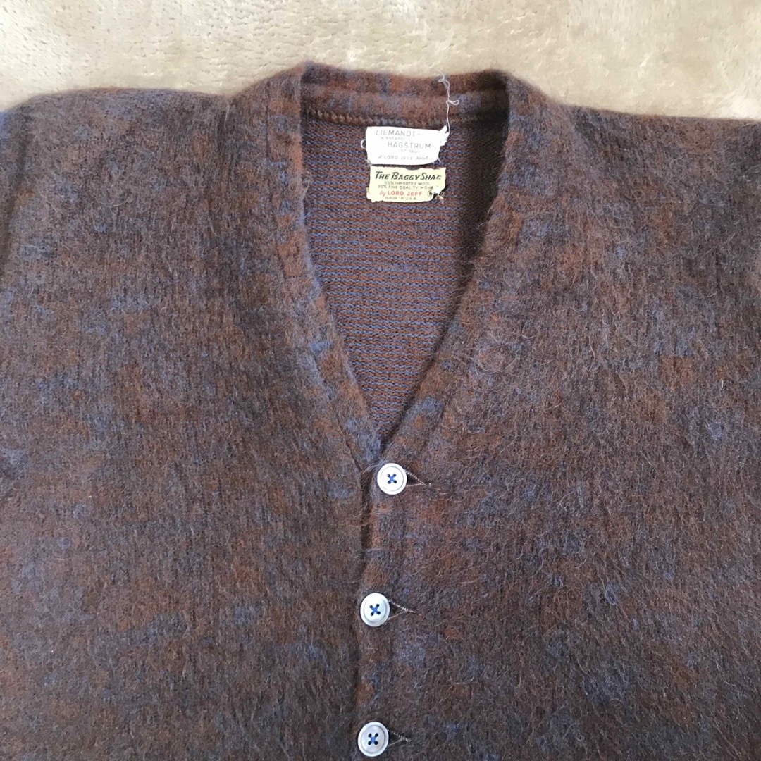 VINTAGE - 60s Vintage lord jeff シャギー モヘア カーディガン VINTAGE - 60s Vintage lord jeff シャギー モヘア カーディガン