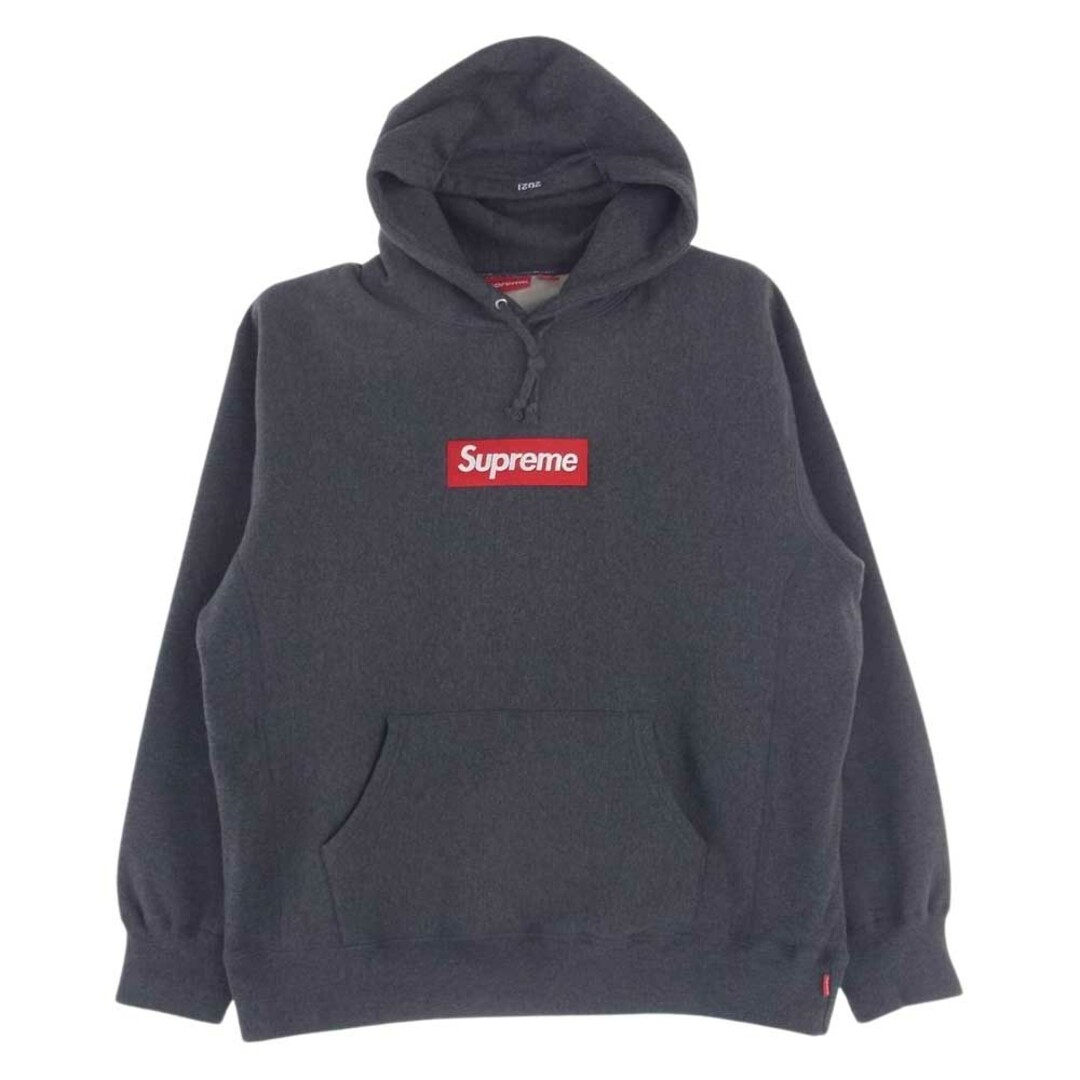 Supreme(シュプリーム)のSupreme シュプリーム パーカー 21AW Box Logo Hooded Sweatshirt ボックス ロゴ スウェット パーカー グレー系 L【中古】 メンズのトップス(パーカー)の商品写真