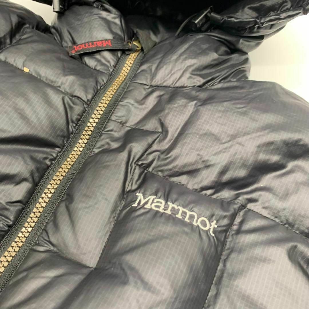 MARMOT(マーモット)のMarmot ダウンジャケット 黒 ブラック sサイズ　フード付き メンズのジャケット/アウター(ダウンジャケット)の商品写真