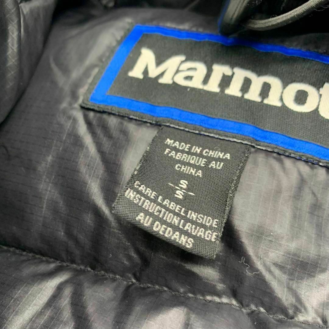 MARMOT(マーモット)のMarmot ダウンジャケット 黒 ブラック sサイズ　フード付き メンズのジャケット/アウター(ダウンジャケット)の商品写真