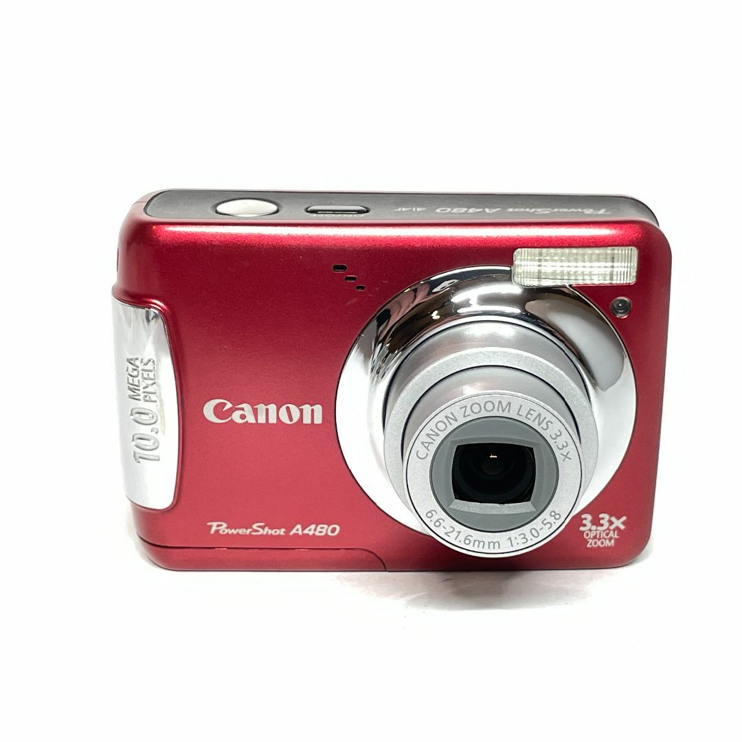 Canon(キヤノン)のキヤノン PowerShot A480 レッド スマホ/家電/カメラのカメラ(コンパクトデジタルカメラ)の商品写真