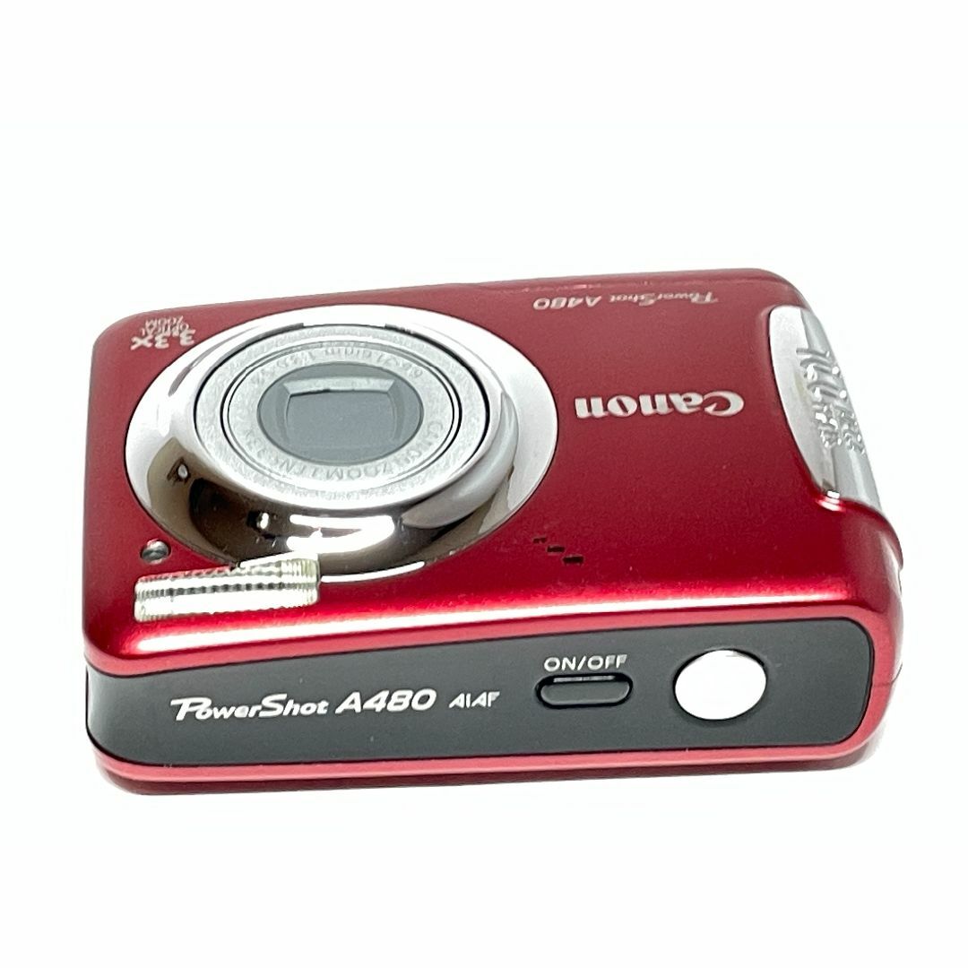 Canon(キヤノン)のキヤノン PowerShot A480 レッド スマホ/家電/カメラのカメラ(コンパクトデジタルカメラ)の商品写真