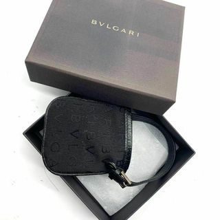 BVLGARI - 【極美品】ブルガリ 小物ケース 袋 キャンバス レザー 総柄