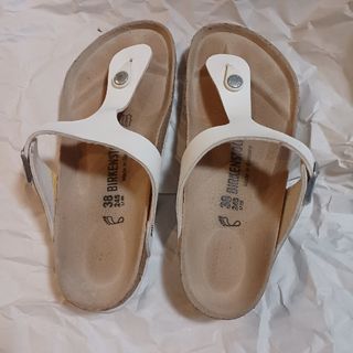 ビルケンシュトック(BIRKENSTOCK)のビリケンシュトック　ホワイト　サイズ38(サンダル)