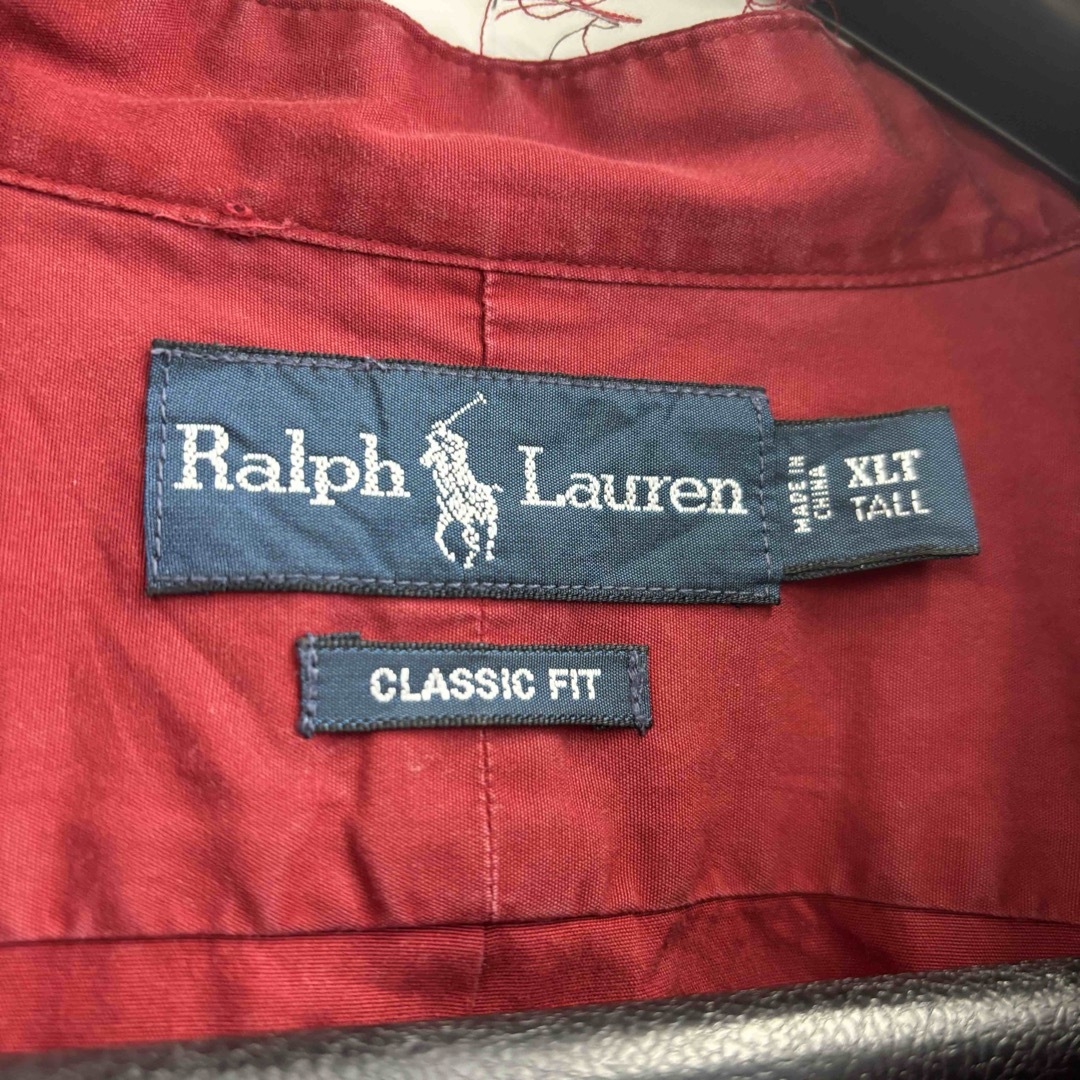 Ralph Lauren(ラルフローレン)のラルフローレン オーバーサイズシャツ リメイク品 レッド サイズXL メンズのトップス(シャツ)の商品写真