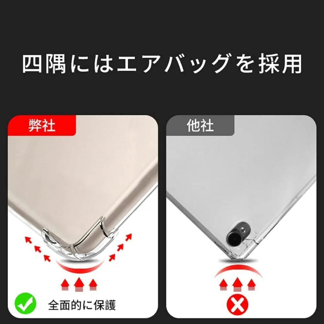 VAGHVEO iPad Pro カバー三つ折スタンド ネイビーブルー スマホ/家電/カメラのスマホアクセサリー(iPadケース)の商品写真