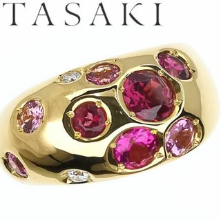 タサキ(TASAKI)のタサキ TASAKI 750 ガーネット トルマリン リング ダイヤ(リング(指輪))