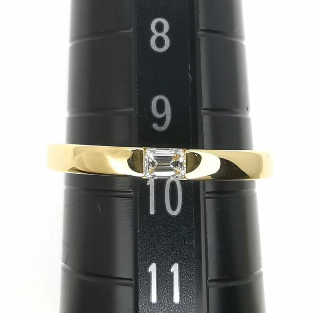 K18 エメラルドカット ダイヤ リング 0.103ct F VVS2 レディースのアクセサリー(リング(指輪))の商品写真