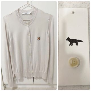 メゾンキツネ(MAISON KITSUNE')のメゾンキツネ フォックスヘッド カーディガン　S(カーディガン)