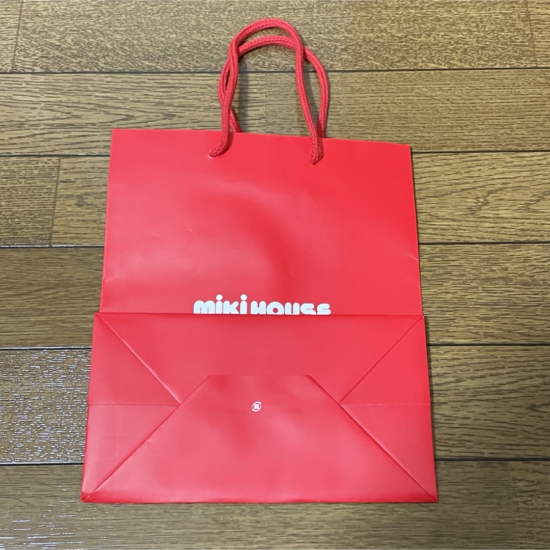 mikihouse(ミキハウス)の♧ ミキハウス　ショップ　袋　赤　miki HOUSE S サイズ レディースのバッグ(ショップ袋)の商品写真