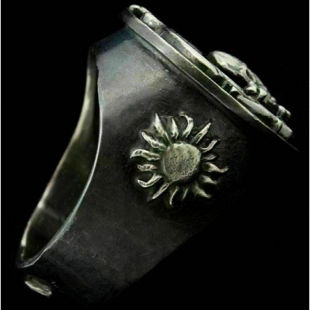 【A121】リング　メンズ　指輪　シルバー　骸骨　スカル　20号 メンズのアクセサリー(リング(指輪))の商品写真