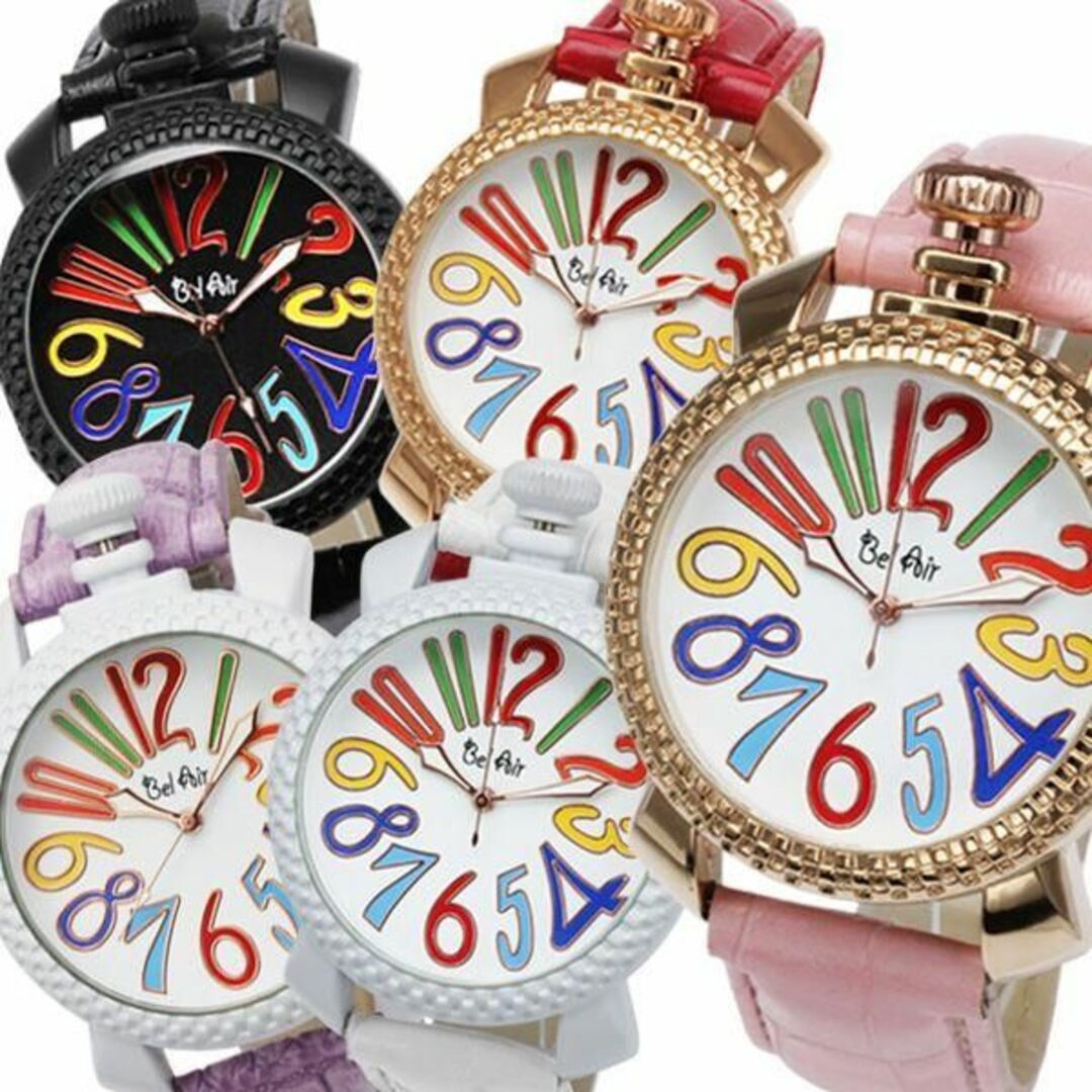  レディース腕時計 ミッドサイズコーティングケース トップリュズ PUザーベルト レディースのファッション小物(腕時計)の商品写真