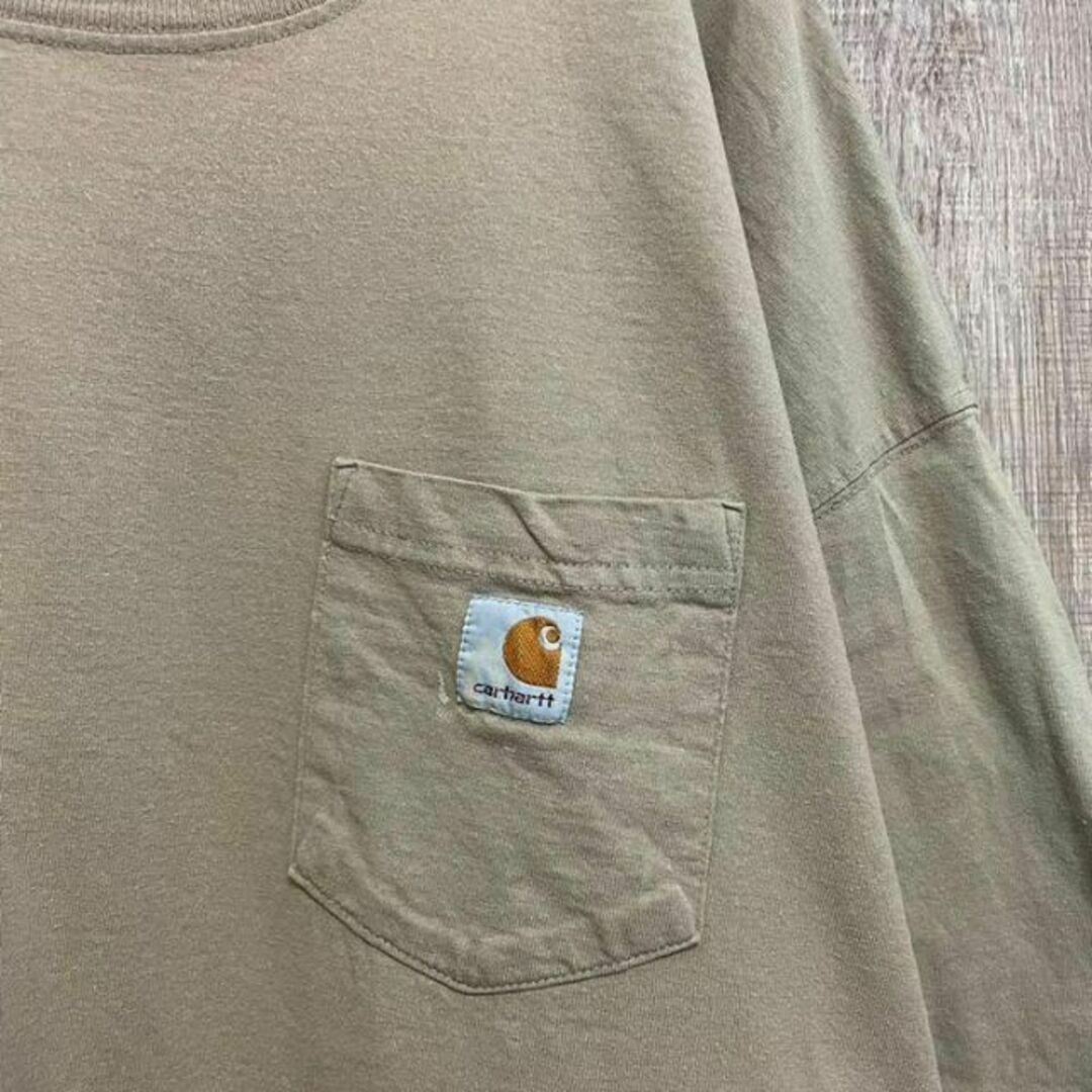 carhartt(カーハート)のcarhartt カーハート　ポケットT ライトブラウン　希少3XL TALL メンズのトップス(Tシャツ/カットソー(半袖/袖なし))の商品写真