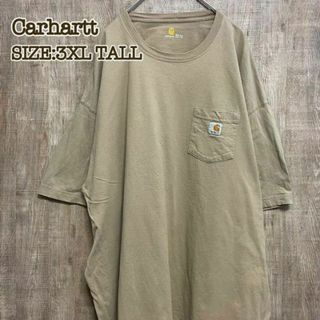 カーハート(carhartt)のcarhartt カーハート　ポケットT ライトブラウン　希少3XL TALL(Tシャツ/カットソー(半袖/袖なし))