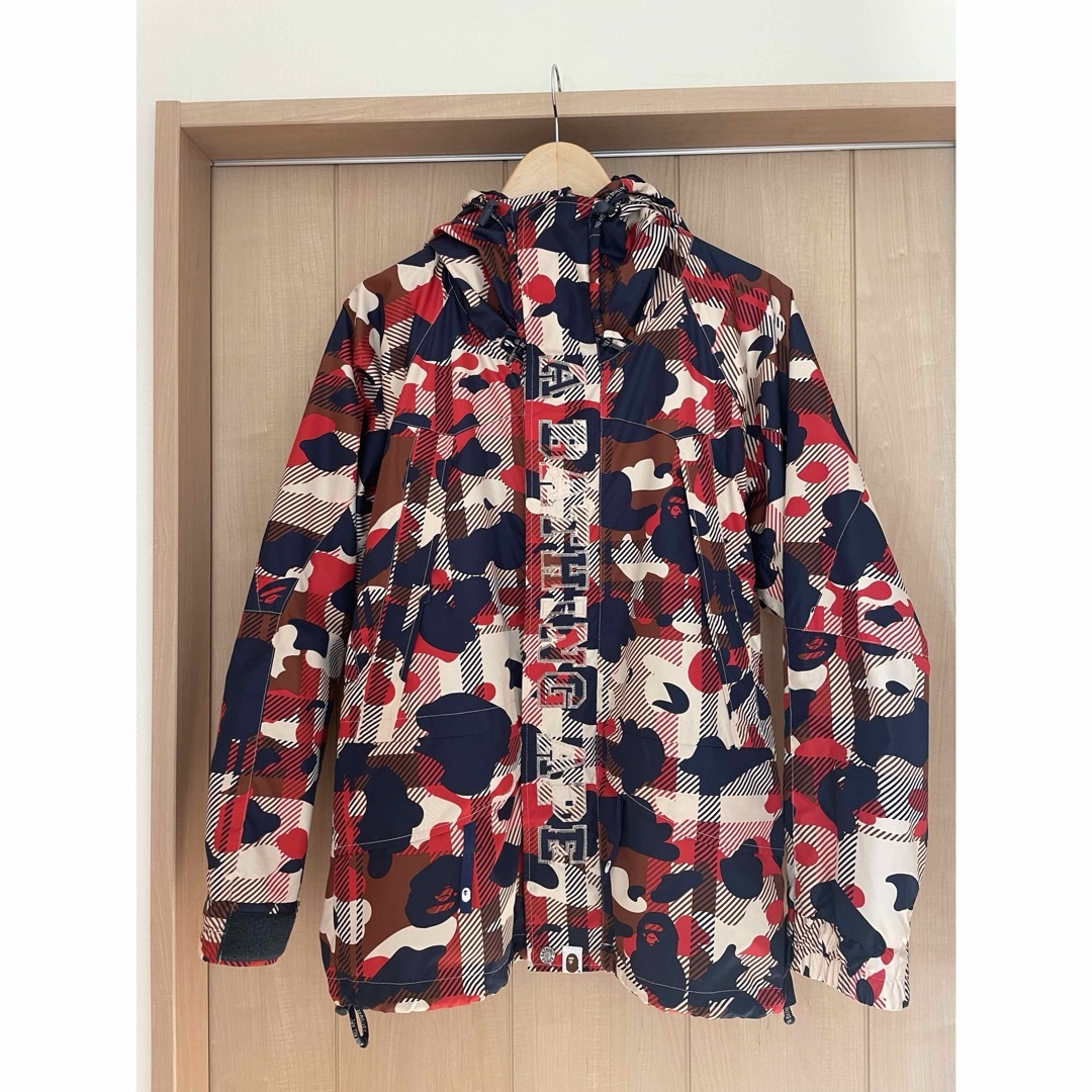 マウンテンパーカー【最終値下】BAPE スノボ ラブジェネ チェック カモ マルチ 迷彩 camo