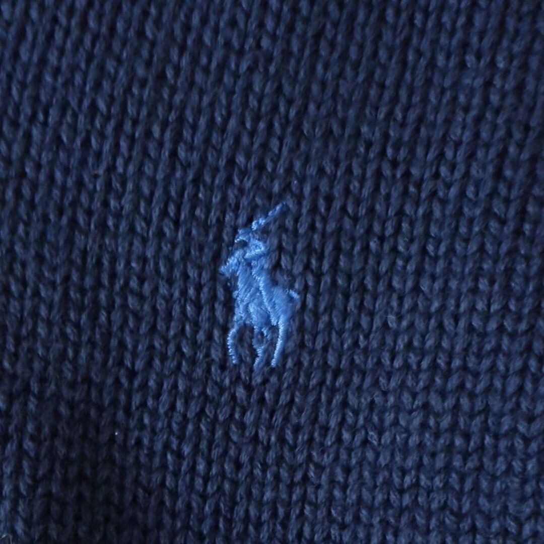 POLO RALPH LAUREN(ポロラルフローレン)のラルフローレン　キッズ　ニット　ジップカーディガン　セーター　100㎝　紺 キッズ/ベビー/マタニティのキッズ服男の子用(90cm~)(カーディガン)の商品写真