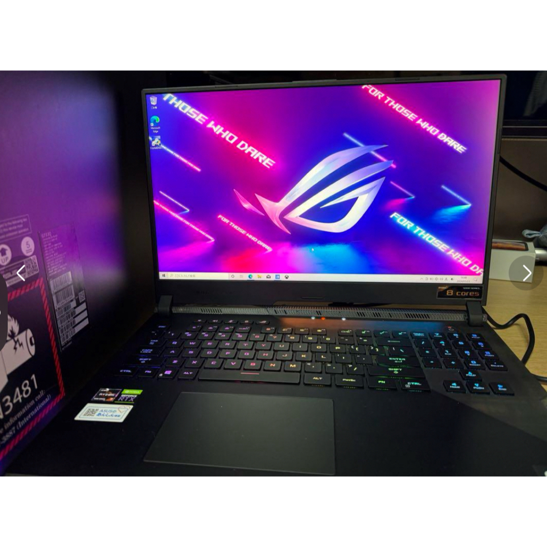 ASUS(エイスース)のASUS ROG Strix SCAR17 G733QSーR7R3080PQ スマホ/家電/カメラのPC/タブレット(ノートPC)の商品写真