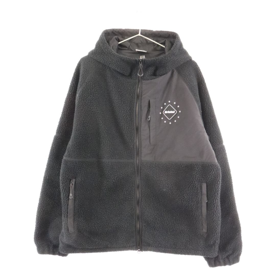 F.C.R.B.(エフシーアールビー)のF.C.R.B エフシーアールビー 22AW BOA FLEECE BIG LOGO HOODED BLOUSON ボアフリース ビッグ ロゴ フーデッド ブルゾン パーカー ブラック FCRB-222044 メンズのトップス(パーカー)の商品写真