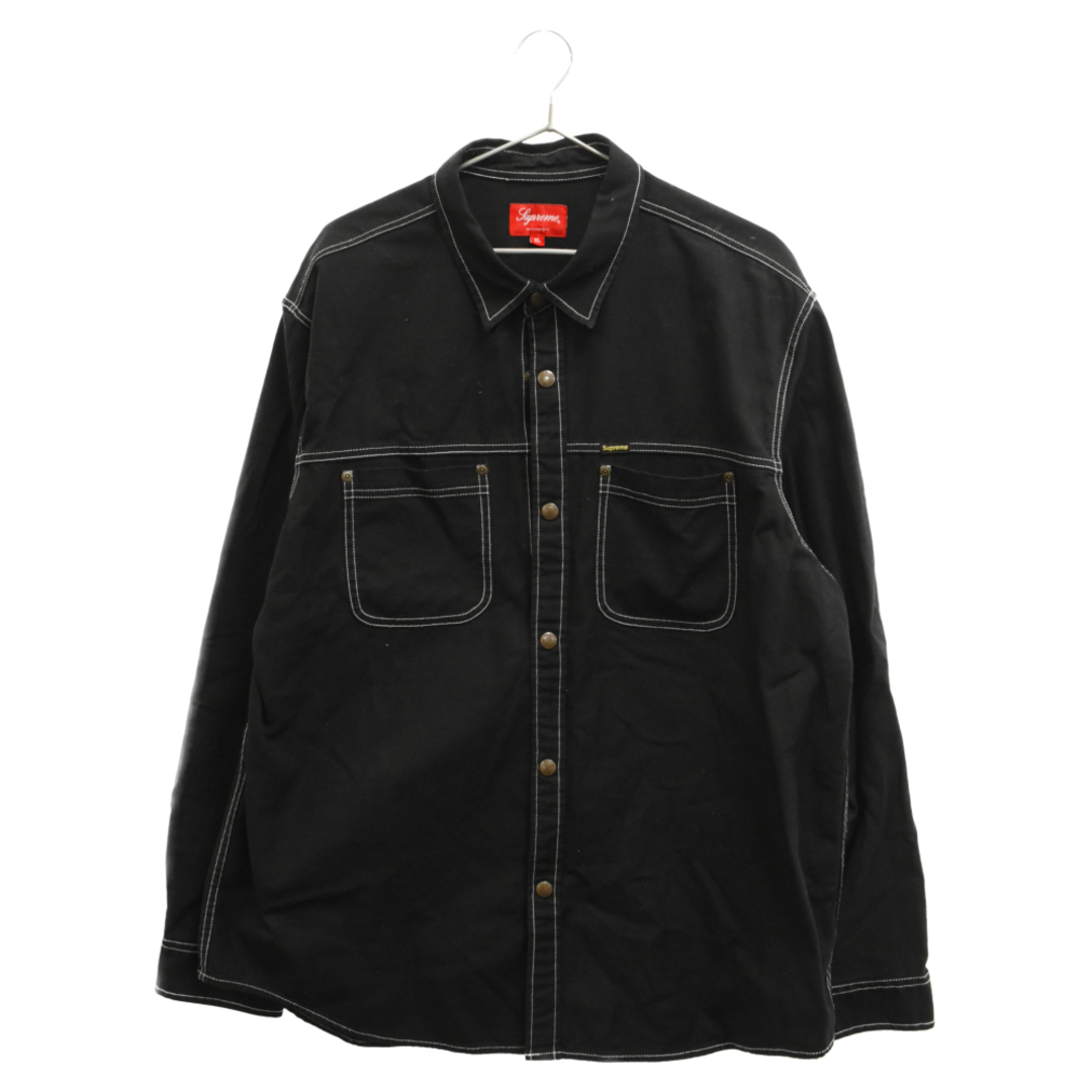 SUPREME シュプリーム 22AW Snap Work Shirt スナップワーク長袖シャツ ブラック80センチ身幅