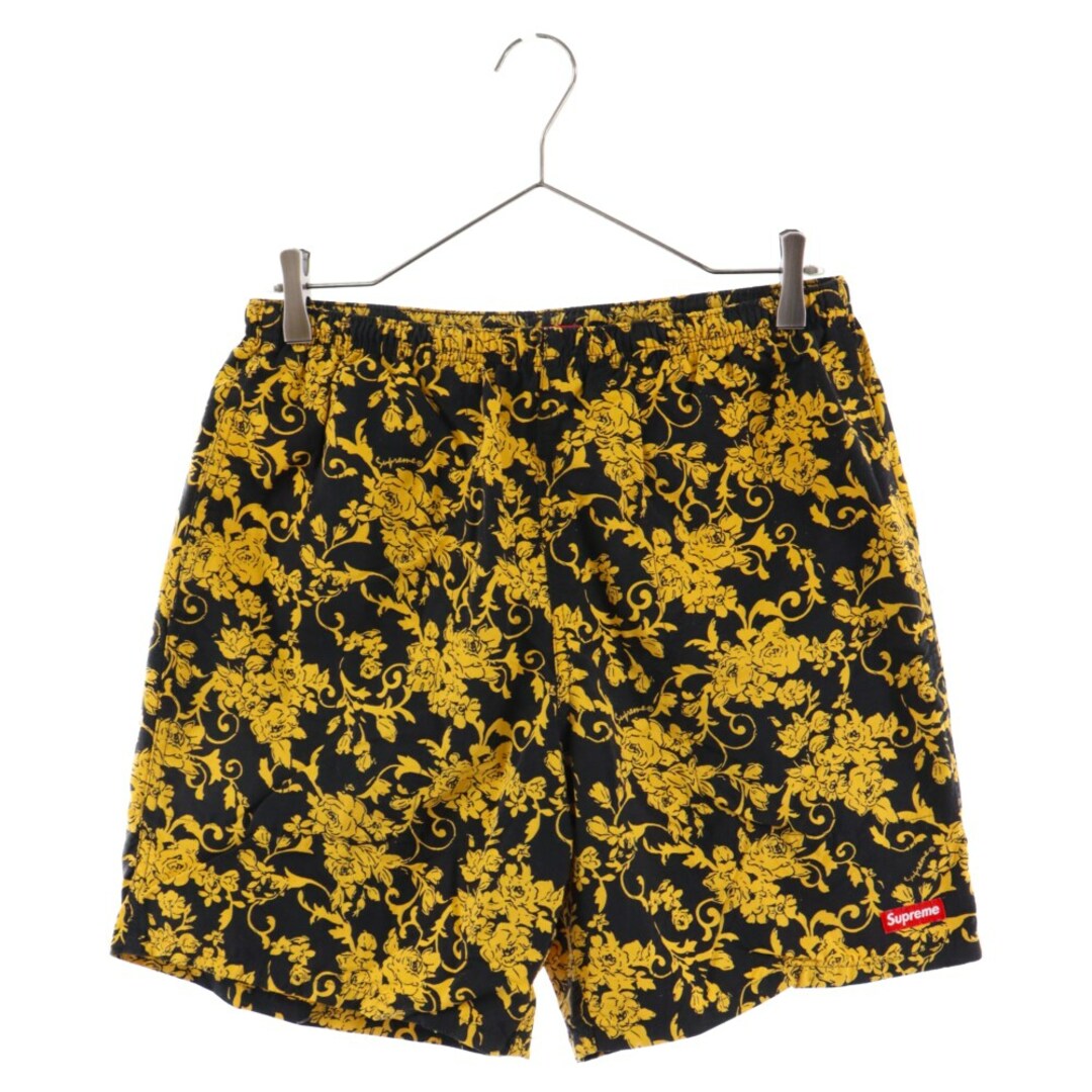 305センチ股下SUPREME シュプリーム 20SS Nylon Water Short Black Floral ナイロン ウォーター ショーツ ショートパンツ