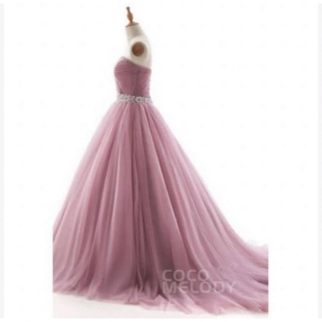カラードレス　クリーニング済み　ピンク　ココメロディ レディースのフォーマル/ドレス(ウェディングドレス)の商品写真