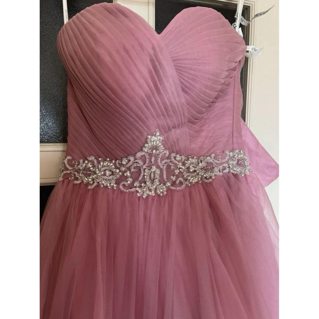 カラードレス　クリーニング済み　ピンク　ココメロディ レディースのフォーマル/ドレス(ウェディングドレス)の商品写真