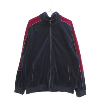 シュプリーム(Supreme)のSUPREME シュプリーム 18AW Velour Track Jacket ベロアトラックジャケット ネイビー/レッド(フライトジャケット)