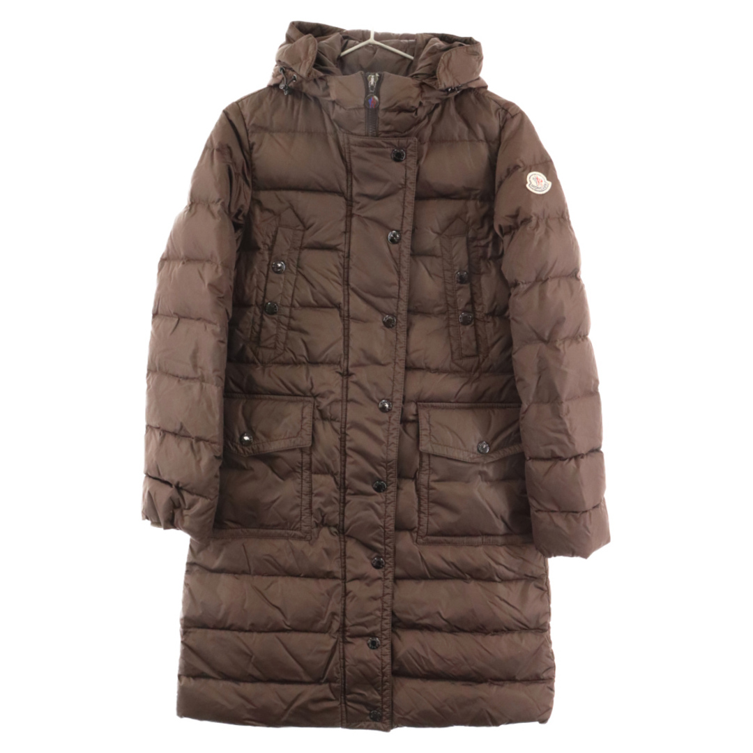 38センチ袖丈MONCLER モンクレール MERIN フード付き ダウンコート ジャケット ブラウン レディース 020934931296 54155