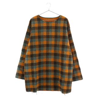 エムエムシックス(MM6)のMM6 Maison Margiela エムエムシックスメゾンマルジェラ 18AW ウール ブロックチェック レディース ワンピース オレンジ S52NC0140 S48958(ひざ丈ワンピース)