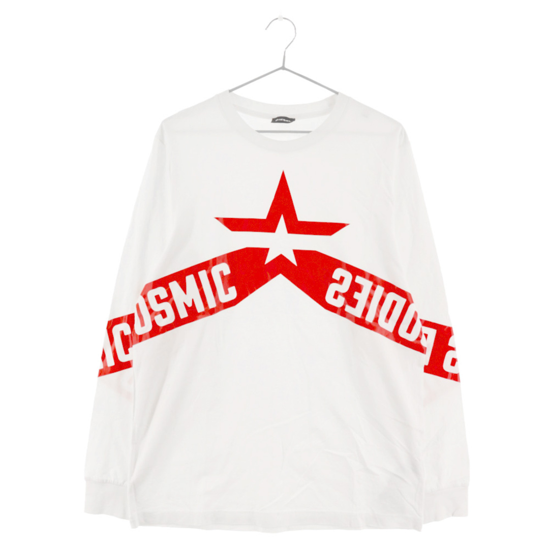 DIESEL(ディーゼル)のDIESEL ディーゼル T-JUST-LS-STAR スタープリント長袖Tシャツ ロンT ホワイト メンズのトップス(Tシャツ/カットソー(七分/長袖))の商品写真