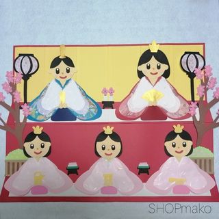 ひな祭り　壁飾り　季節の飾り 壁面飾り #SHOPmako クラフトパンチ(その他)