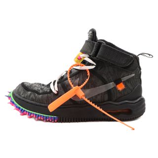 ナイキ(NIKE)のNIKE ナイキ ×OFF-WHITE AIR FORCE 1 MID SP オフホワイト エアフォース1 ミドルカットスニーカー ブラック DO6290-001 US7/25.0cm(スニーカー)