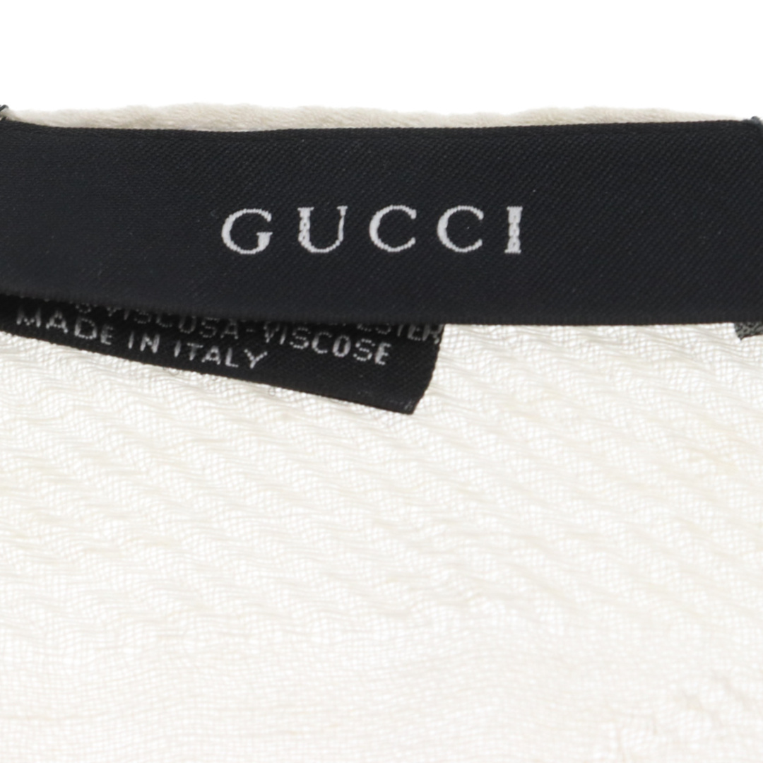 Gucci(グッチ)のGUCCI グッチ GGパターン リネン大判ストール グレー/アイボリー マフラー メンズのファッション小物(マフラー)の商品写真