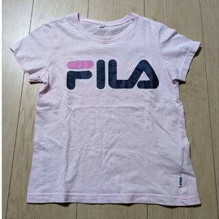FILAフィラ　130cm　ピンク　ロゴTシャツ(Tシャツ/カットソー)