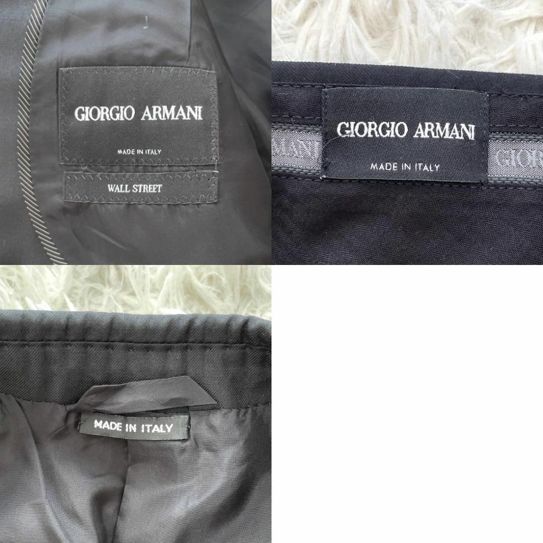 Giorgio Armani(ジョルジオアルマーニ)の美品 XL ジョルジオ アルマーニ WALL STREET スーツ 黒タグ 52 メンズのスーツ(セットアップ)の商品写真