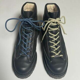 ダナーブーツ 靴紐 藍色＆ベージュ150㎝タウンユース ワークブーツ 革靴(ブーツ)