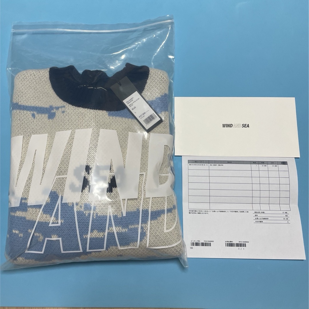 WIND AND SEA - WINDAND SEA SEA SUNSET SWEATER / BLUE Lの WIND AND SEA - WINDAND SEA SEA SUNSET SWEATER / BLUE Lの