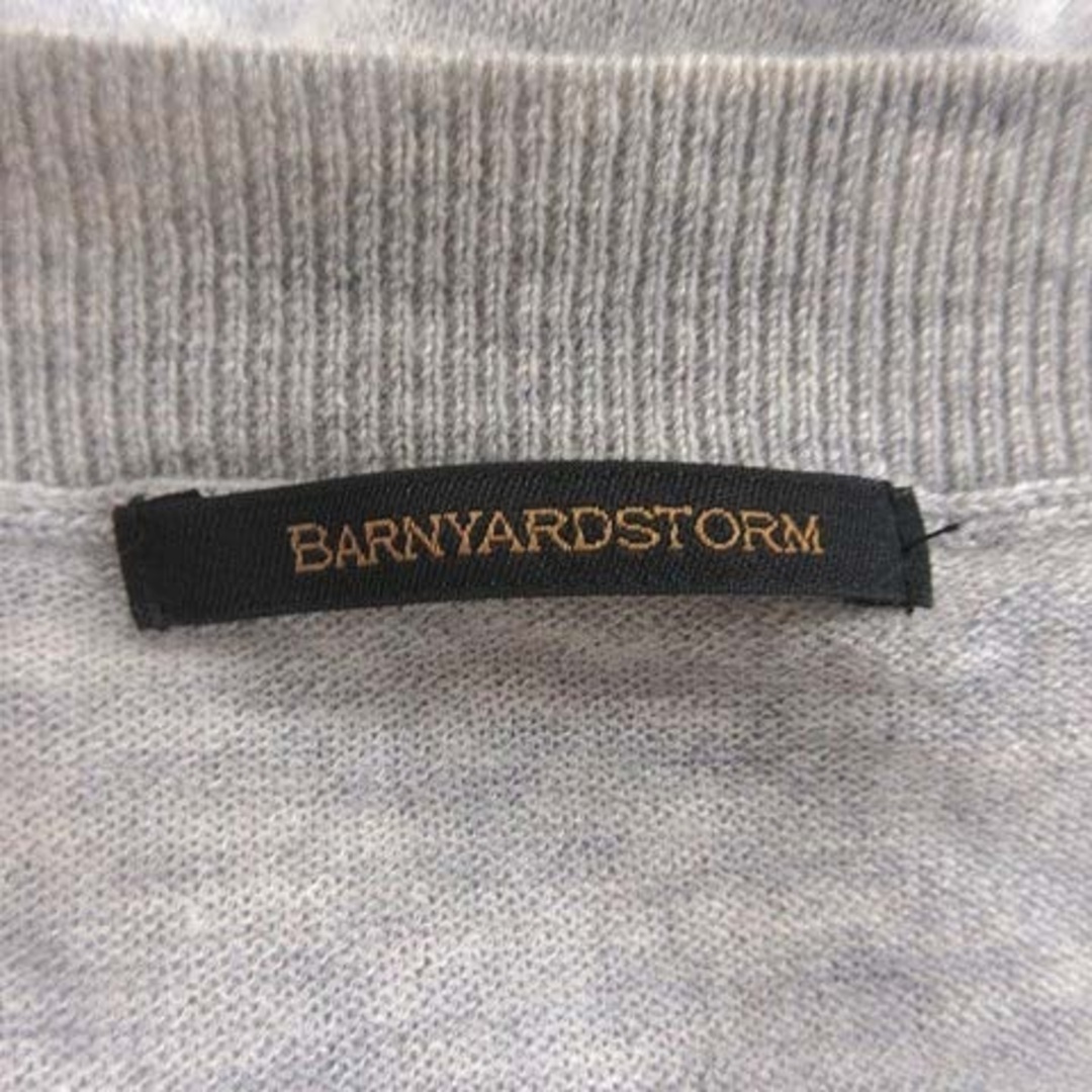 BARNYARDSTORM(バンヤードストーム)のバンヤードストーム ニット カットソー 長袖 Vネック ウール 0 グレー レディースのトップス(ニット/セーター)の商品写真