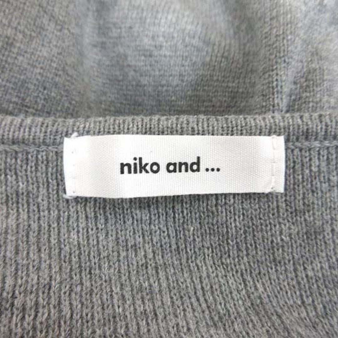 niko and...(ニコアンド)のニコアンド ニット セーター 長袖 ロールアップ ラグランスリーブ グレー レディースのトップス(ニット/セーター)の商品写真