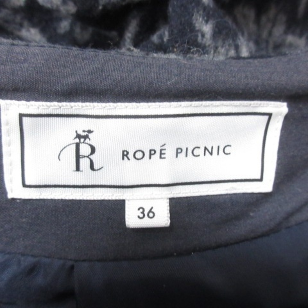 Rope' Picnic(ロペピクニック)のロペピクニック スカート 台形 ミニ 総柄 36 紺 ネイビー /RT レディースのスカート(ミニスカート)の商品写真